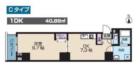 オーキッドレジデンス両国Ⅱ 903 間取り図