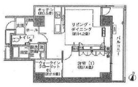 シティコート目黒 2-610 間取り図