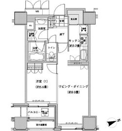 ウエストパークタワー池袋 1711 間取り図