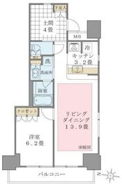 ブリリアイスト東雲キャナルコート 404 間取り図