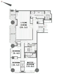 赤坂溜池タワーレジデンス 2412 間取り図