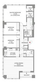 六本木ヒルズゲートタワーレジデンス 1302 間取り図