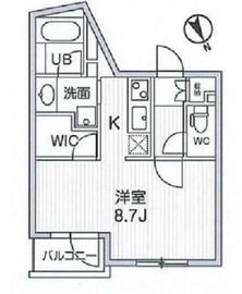 レジデンス白金高輪 205 間取り図