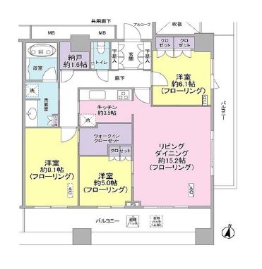 テラス渋谷美竹 8階 間取り図