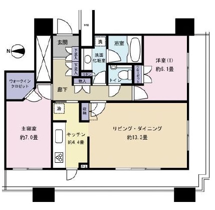 ラクシア品川ポルトチッタ 8階 間取り図