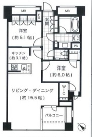 プレミスト赤坂檜町公園 5階 間取り図