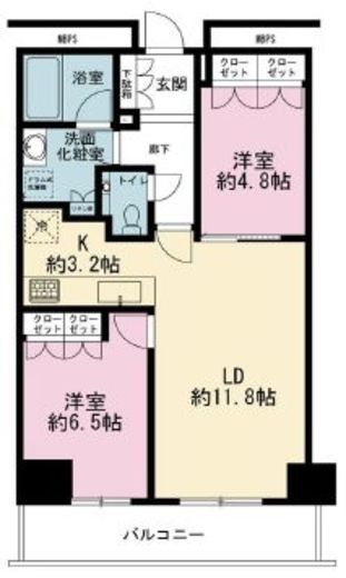 ザ・パークハウス新宿タワー 5階 間取り図