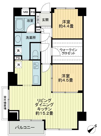 ウィン麻布十番ハラビル 5階 間取り図