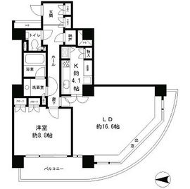 リバーポイントタワー 2108 間取り図