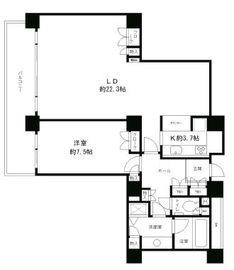 リバーポイントタワー 3009 間取り図