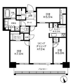 グローバルフロントタワー 31階 間取り図