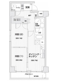 アイム白金高輪 701 間取り図