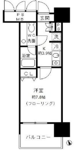 フォンテーヌ芝浦 403 間取り図