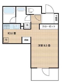 テラス渋谷美竹 8階 間取り図