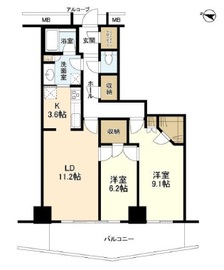 キャピタルマークタワー 38階 間取り図