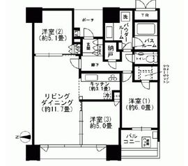 ドゥ・トゥール 37階 間取り図