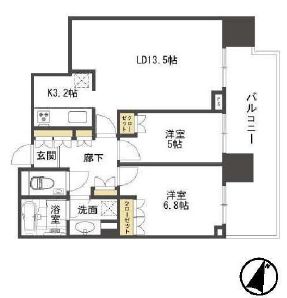 二子玉川ライズタワー 19階 間取り図