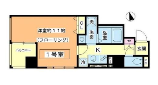 スリアン神楽坂 201 間取り図