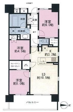 ザ・パークハウス上野池之端レジデンス 13階 間取り図