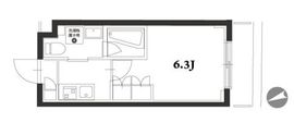 アジールコート品川中延 208 間取り図