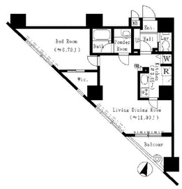 リシェ広尾 12階 間取り図