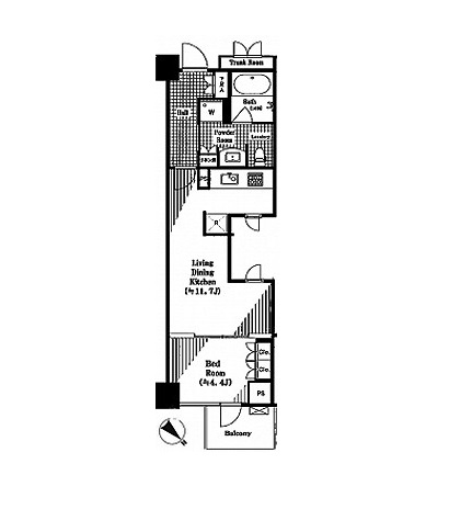 HARUMI FLAG SUN VILLAGE (晴海フラッグ サンヴィレッジ) 1階 間取り図