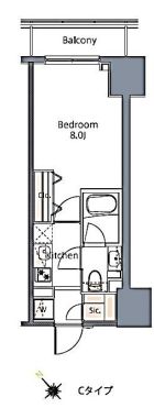 レジディア荻窪Ⅲ 402 間取り図