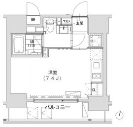 グランディオール広尾テラス 804 間取り図