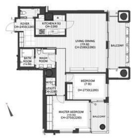 六本木ヒルズレジデンス C棟 12階 間取り図