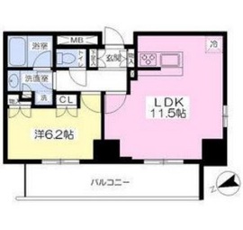 スカイグランデ汐留 19階 間取り図