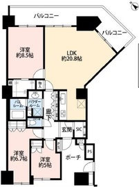 シティタワー品川 30階 間取り図