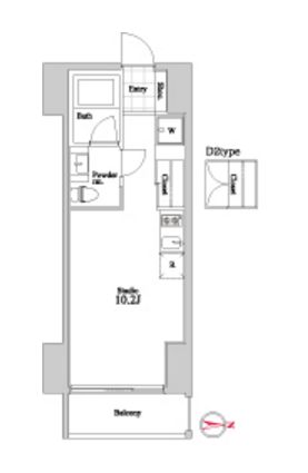 ザ・トライベッカ 207 間取り図