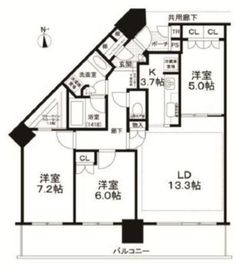 シティタワー品川 29階 間取り図