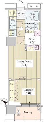 ユニゾンタワー 502 間取り図