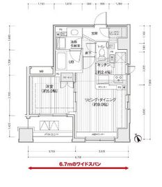 ドゥーエ銀座イースト1 503 間取り図