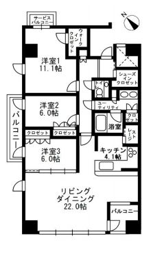 アーバンパーク代官山2 501 間取り図