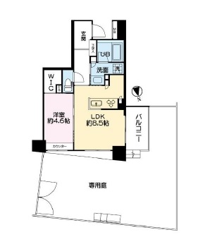 イニシアイオ高田馬場 1階 間取り図