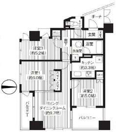 コスモ白金シティフォルム 10階 間取り図