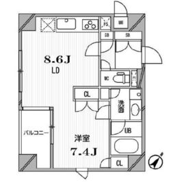 フロンティアテラス目黒 215 間取り図