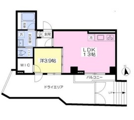 ミア高輪 1A 間取り図