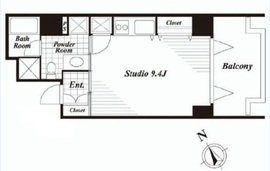 キャビンアリーナ麻布十番 602 間取り図