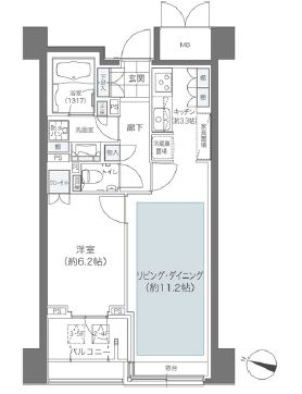 メゾンカルム本郷 806 間取り図