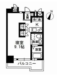 レジディア代々木2 206 間取り図