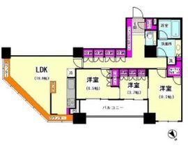 ラグナタワー 26階 間取り図