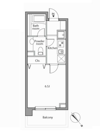 レジディア赤坂 308 間取り図