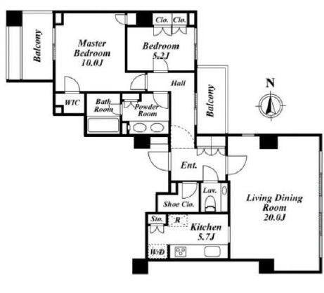 グランドヒルズ一番町 14階 間取り図