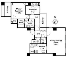 グランドヒルズ一番町 14階 間取り図