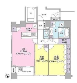 パラッシオ目黒不動前 5階 間取り図