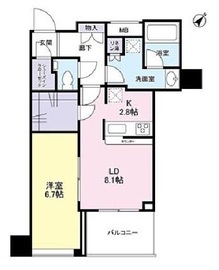 クロスエアタワー 15階 間取り図