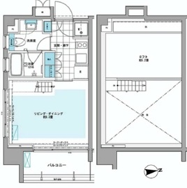 プライムアーバン芝浦LOFT 504 間取り図